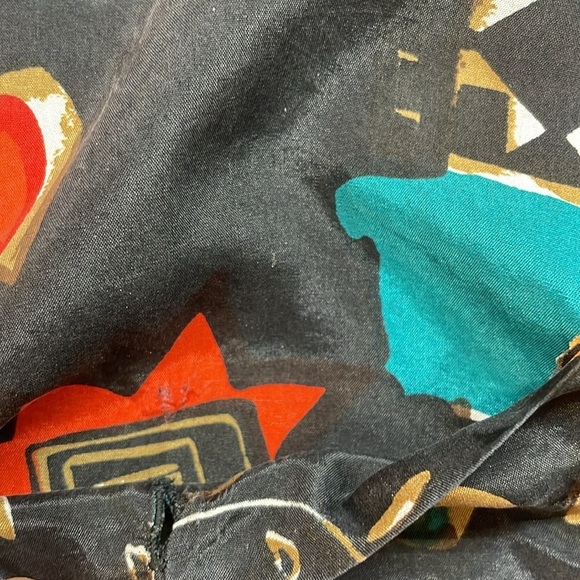 Vintage Jane Ashley Shirt Button Up Silk Short Sleeve Floral Hawaiian Size M - Picture 11 of 12